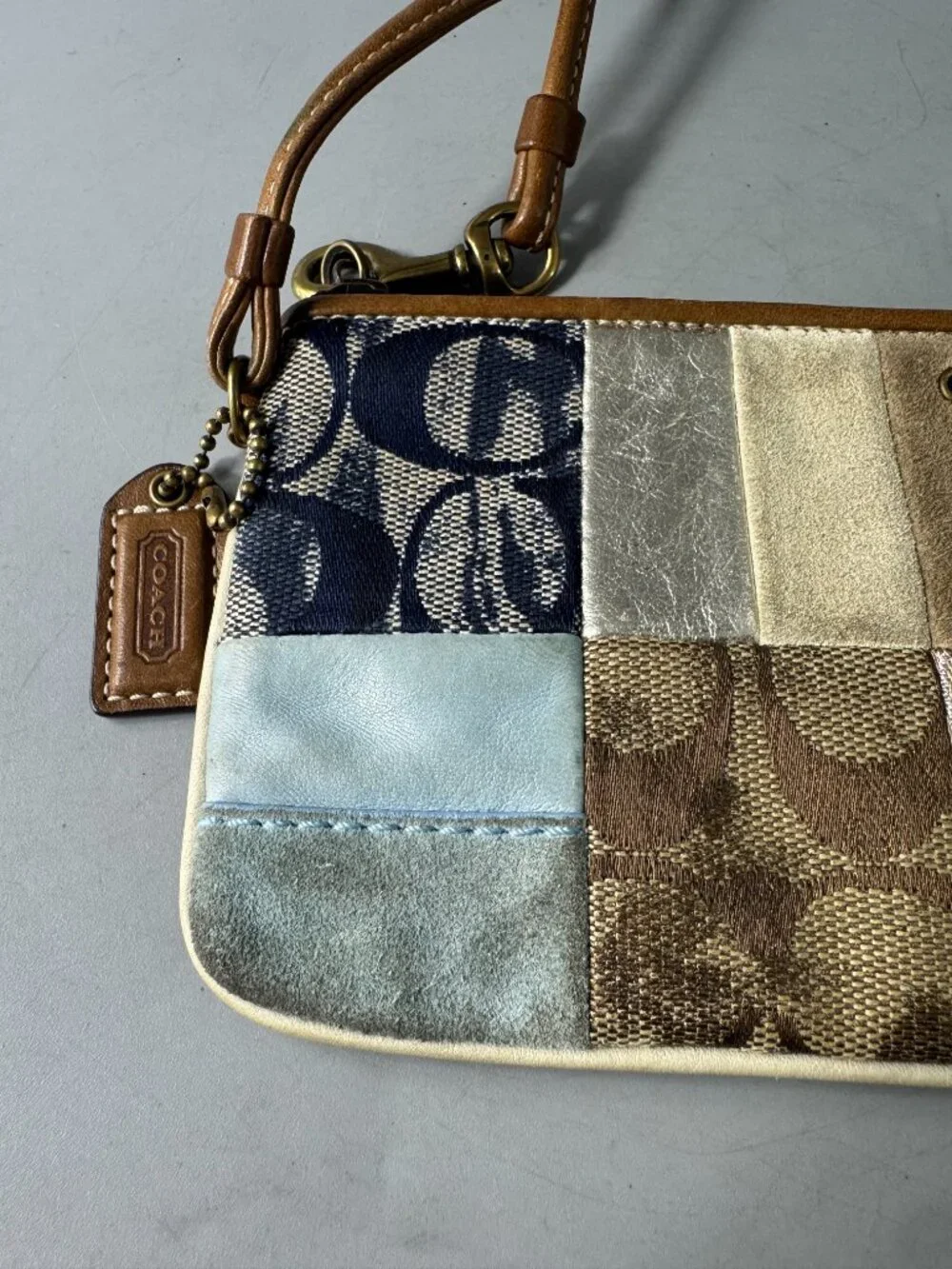 Authentic Vintage Coach Patchwork Wristlet